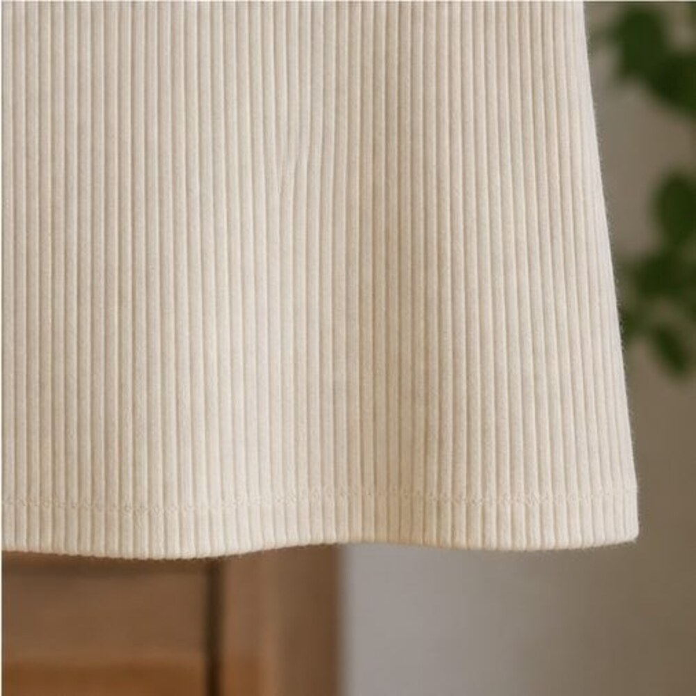 Ivory Ribbed Square Neck Top - Picture 6 of 6